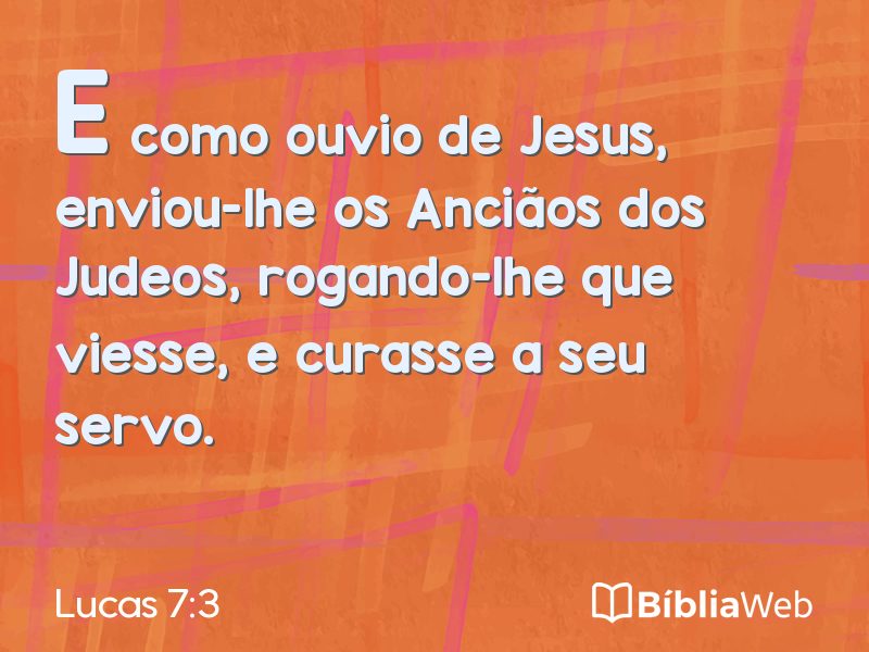 Lucas 7:3 em imagem para compartilhar
