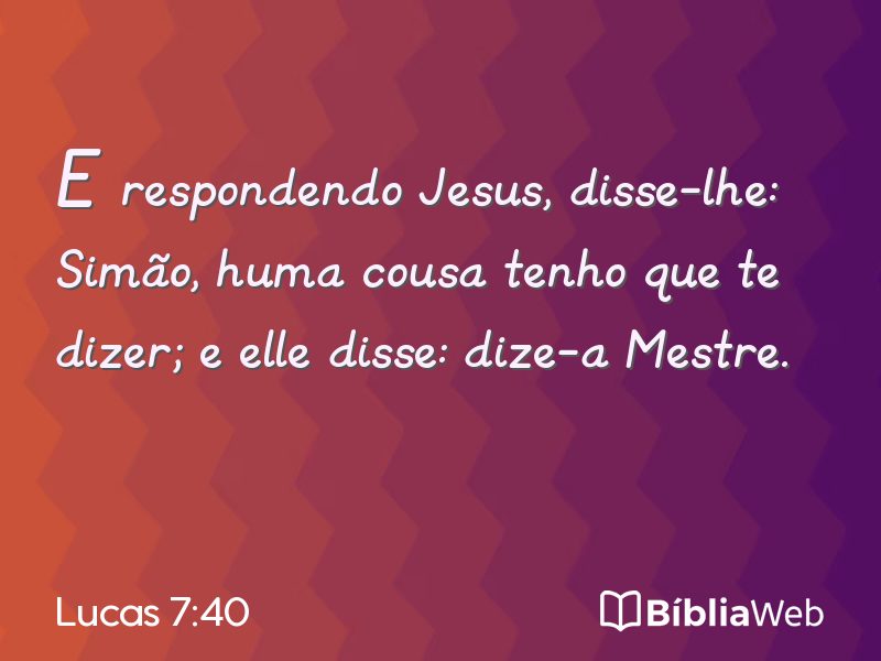 Lucas 7:40 em imagem para compartilhar