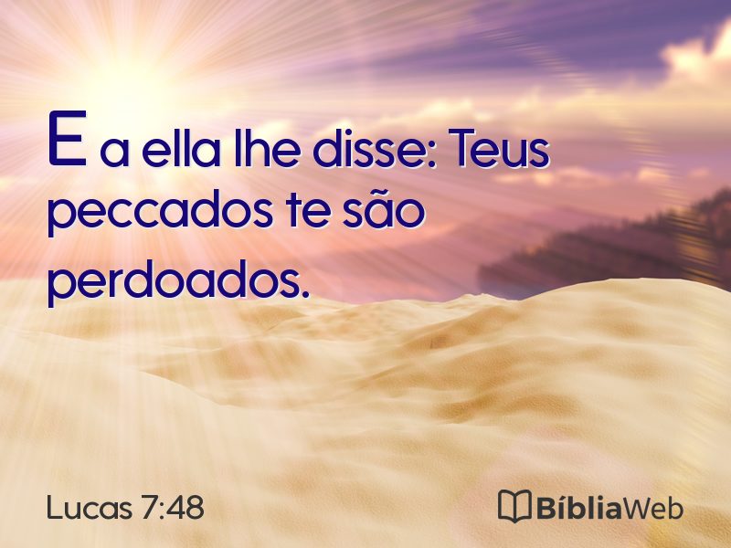 Lucas 7:48 em imagem para compartilhar