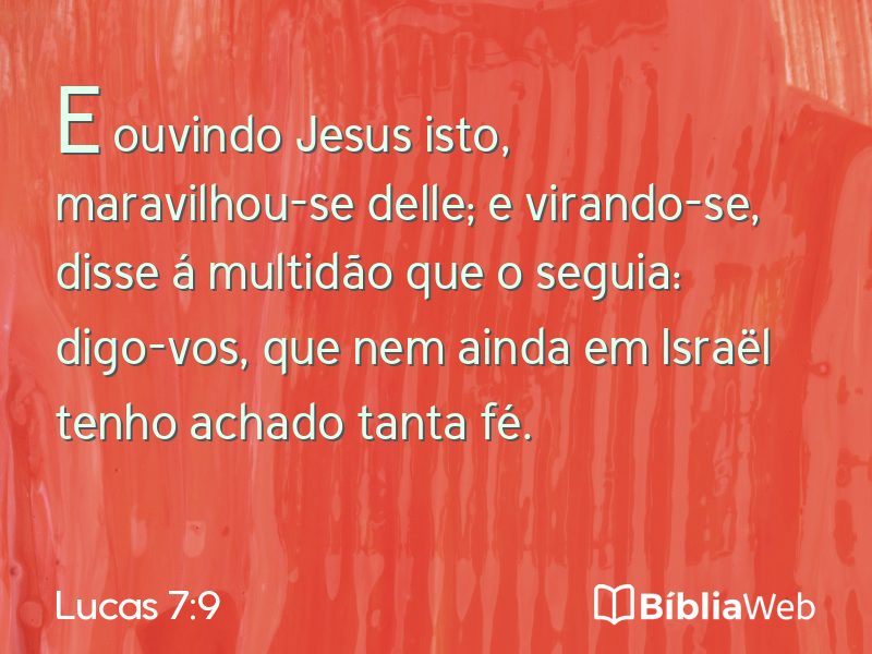 Lucas 7:9 em imagem para compartilhar