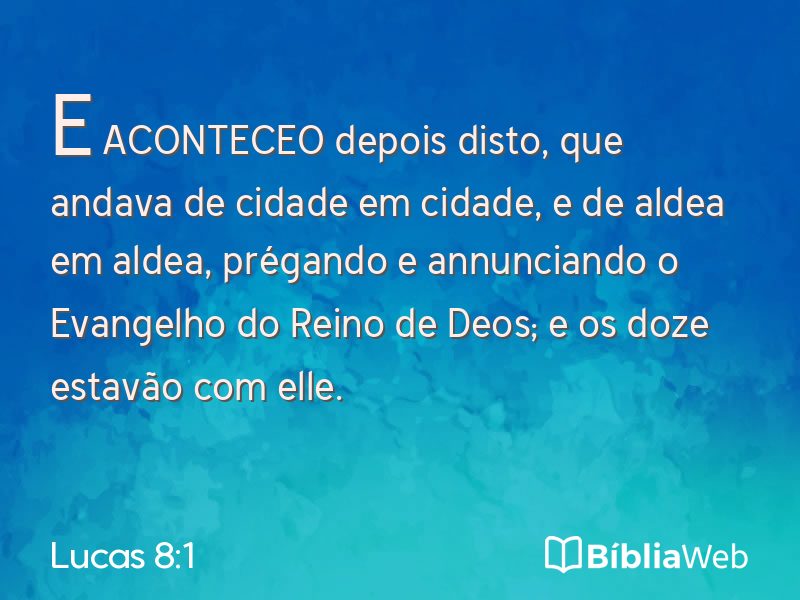 Lucas 8:1 em imagem para compartilhar