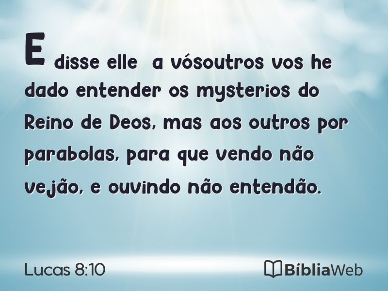 Lucas 8:10 em imagem para compartilhar