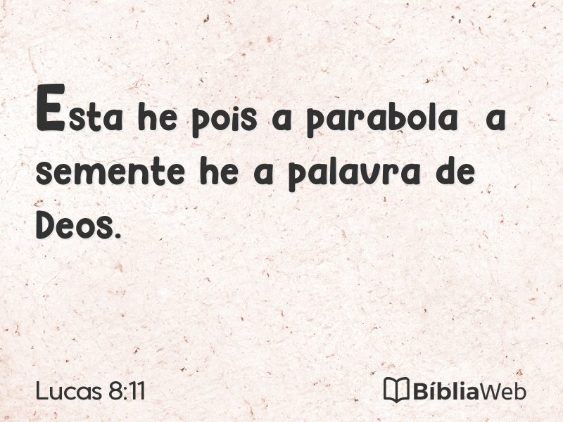 Lucas 8:11 em imagem para compartilhar