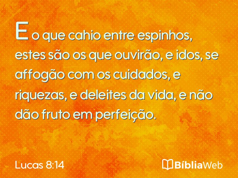 Lucas 8:14 em imagem para compartilhar