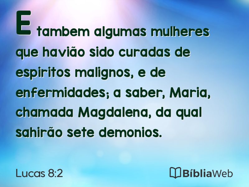 Lucas 8:2 em imagem para compartilhar