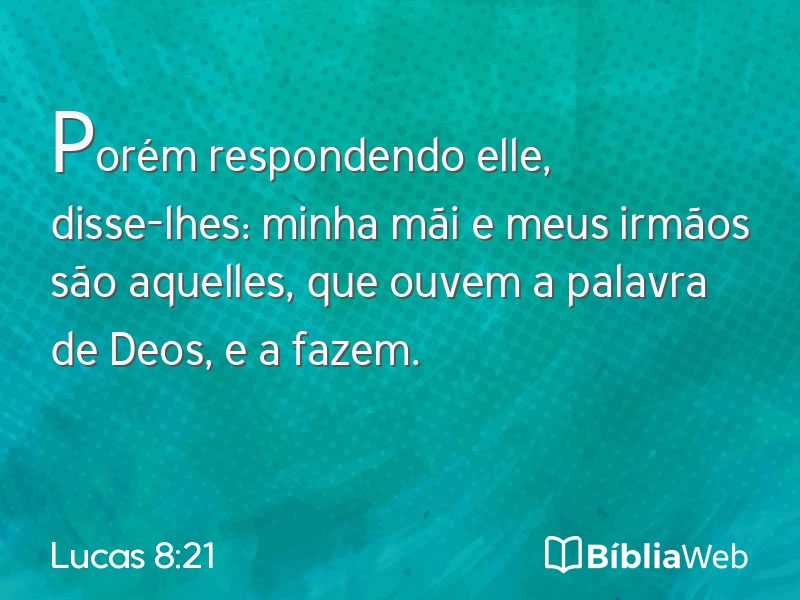 Lucas 8:21 em imagem para compartilhar