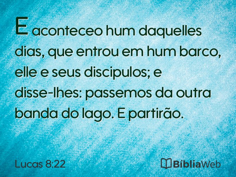 Lucas 8:22 em imagem para compartilhar