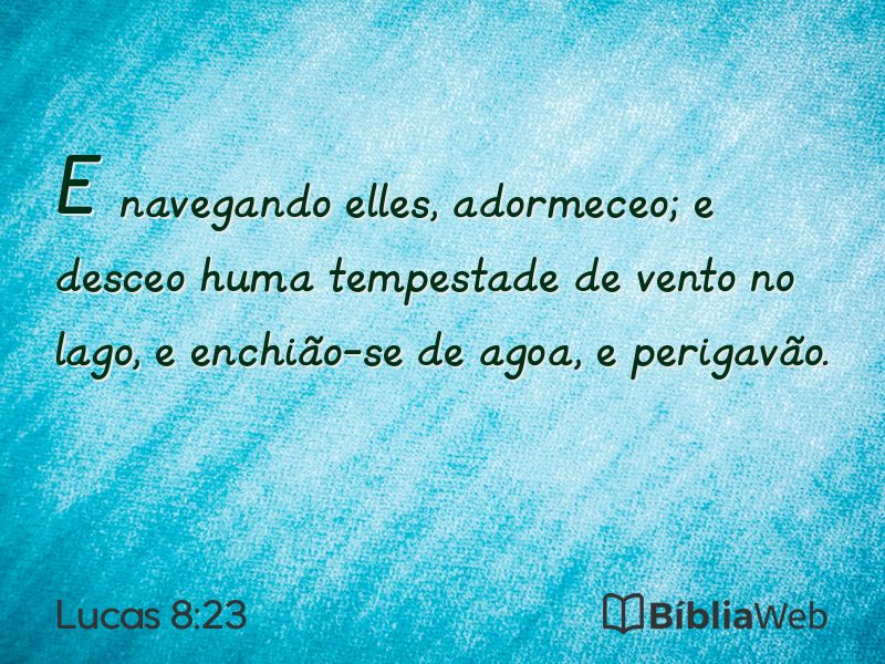 Lucas 8:23 em imagem para compartilhar