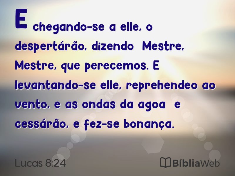 Lucas 8:24 em imagem para compartilhar