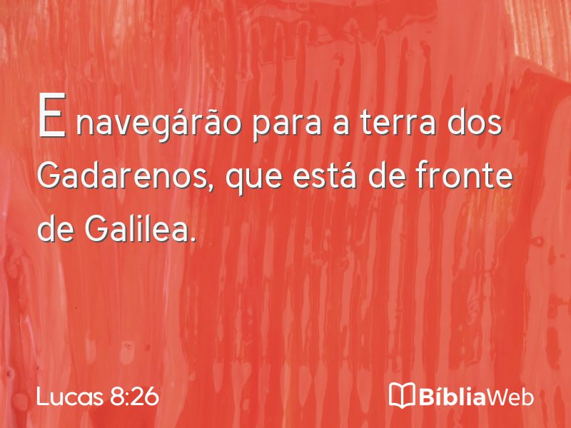 Lucas 8:26 em imagem para compartilhar