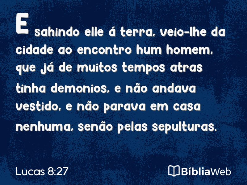 Lucas 8:27 em imagem para compartilhar