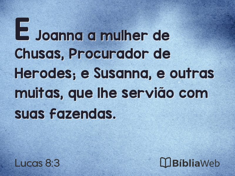 Lucas 8:3 em imagem para compartilhar