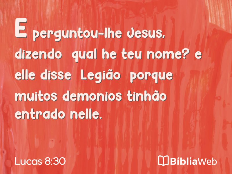 Lucas 8:30 em imagem para compartilhar