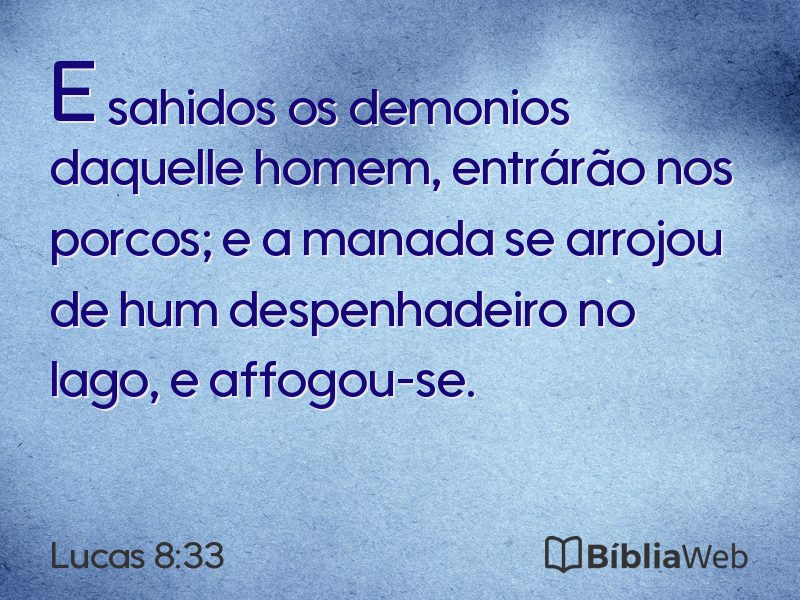 Lucas 8:33 em imagem para compartilhar