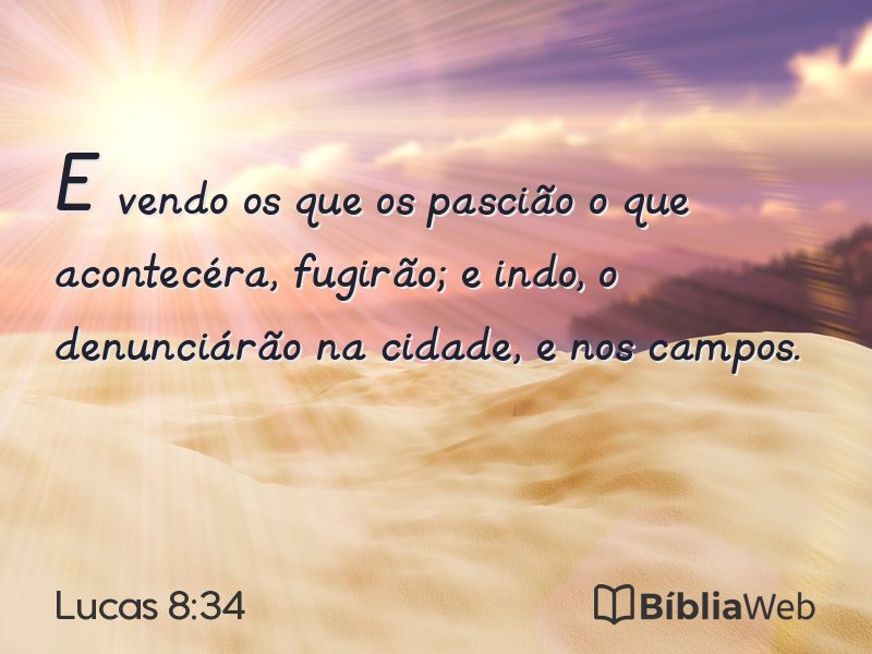 Lucas 8:34 em imagem para compartilhar