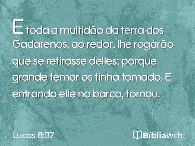 Lucas 8:37 em imagem para compartilhar