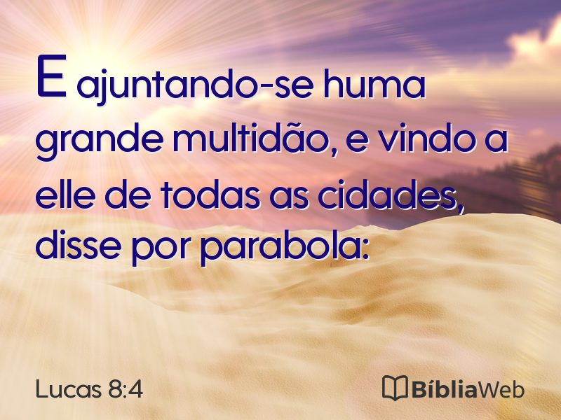 Lucas 8:4 em imagem para compartilhar