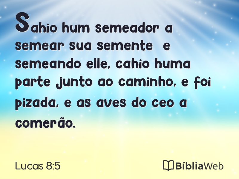 Lucas 8:5 em imagem para compartilhar