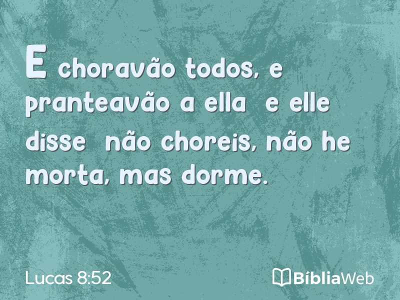 Lucas 8:52 em imagem para compartilhar