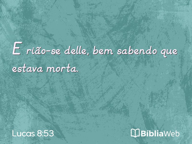 Lucas 8:53 em imagem para compartilhar