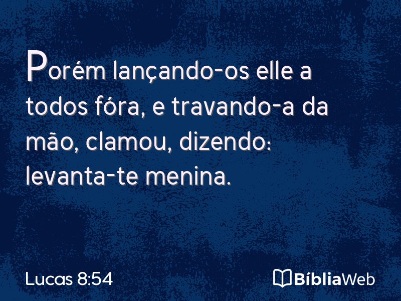 Lucas 8:54 em imagem para compartilhar
