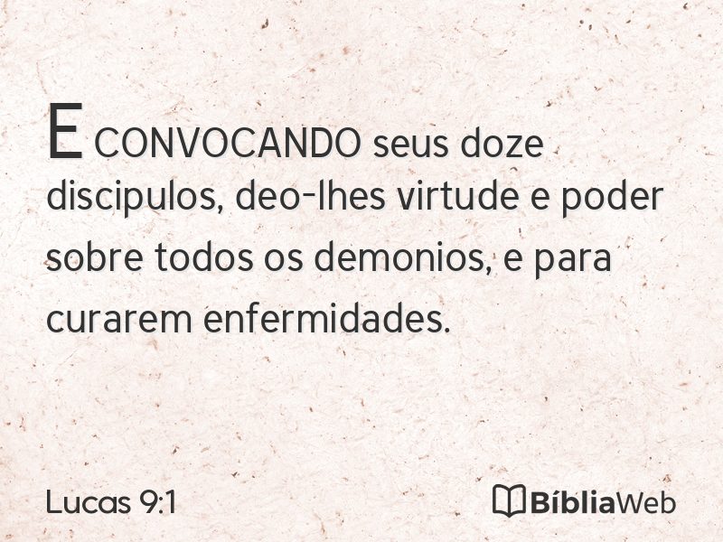 Lucas 9:1 em imagem para compartilhar