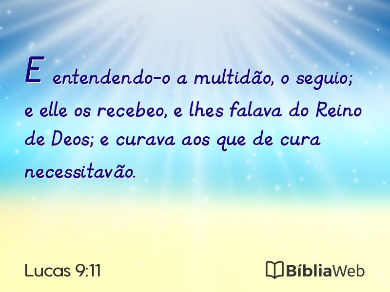 Lucas 9:11 em imagem para compartilhar
