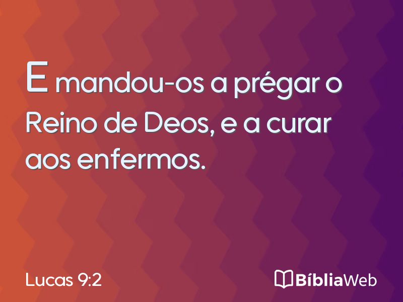 Lucas 9:2 em imagem para compartilhar