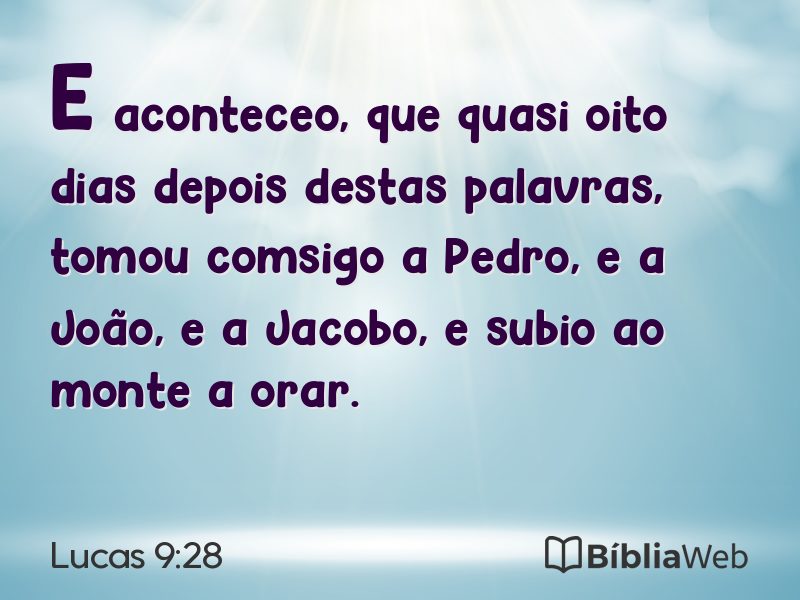 Lucas 9:28 em imagem para compartilhar