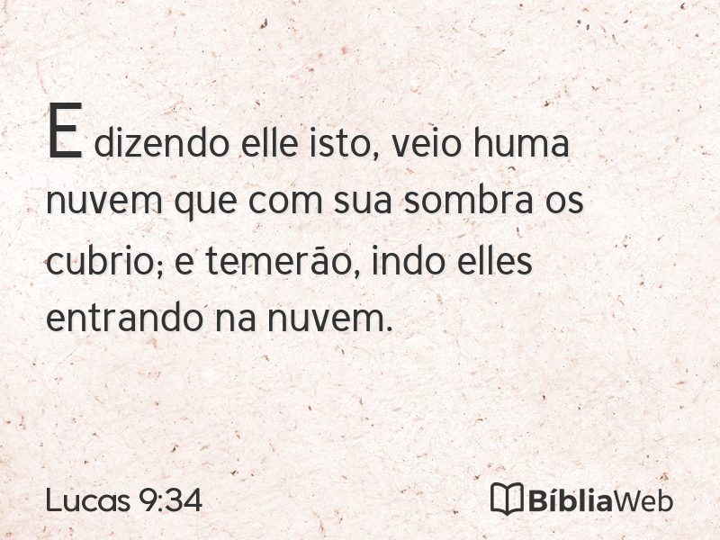 Lucas 9:34 em imagem para compartilhar