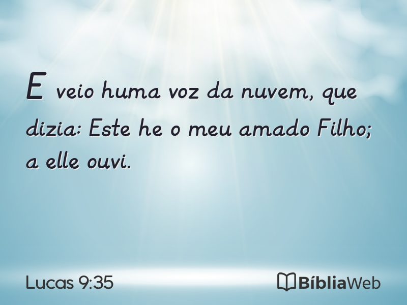 Lucas 9:35 em imagem para compartilhar