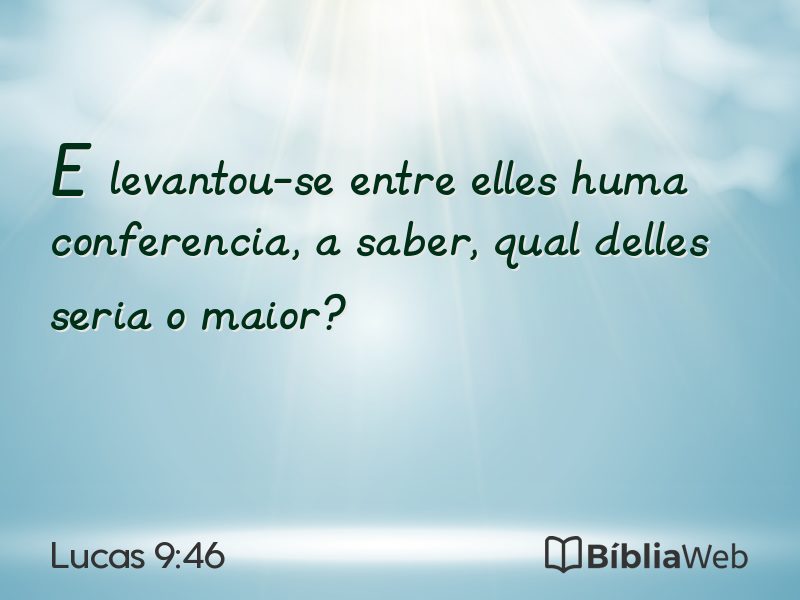 Lucas 9:46 em imagem para compartilhar