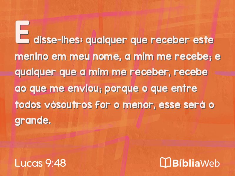 Lucas 9:48 em imagem para compartilhar