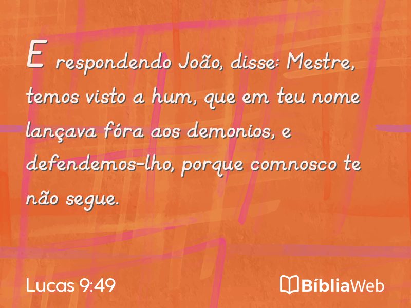 Lucas 9:49 em imagem para compartilhar