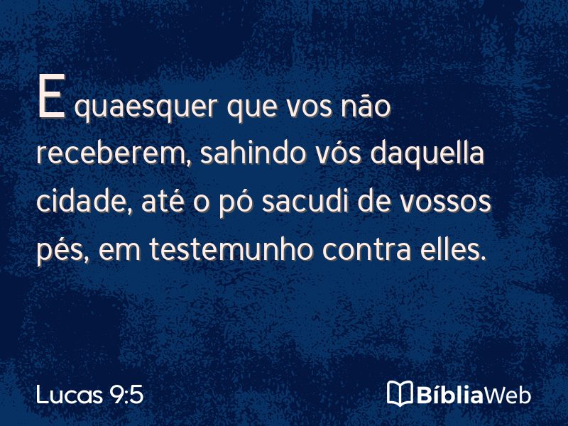 Lucas 9:5 em imagem para compartilhar