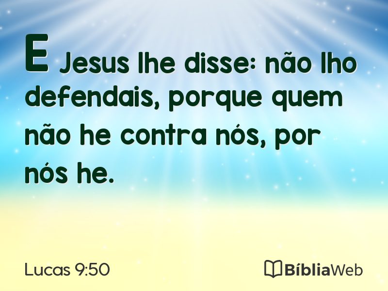 Lucas 9:50 em imagem para compartilhar