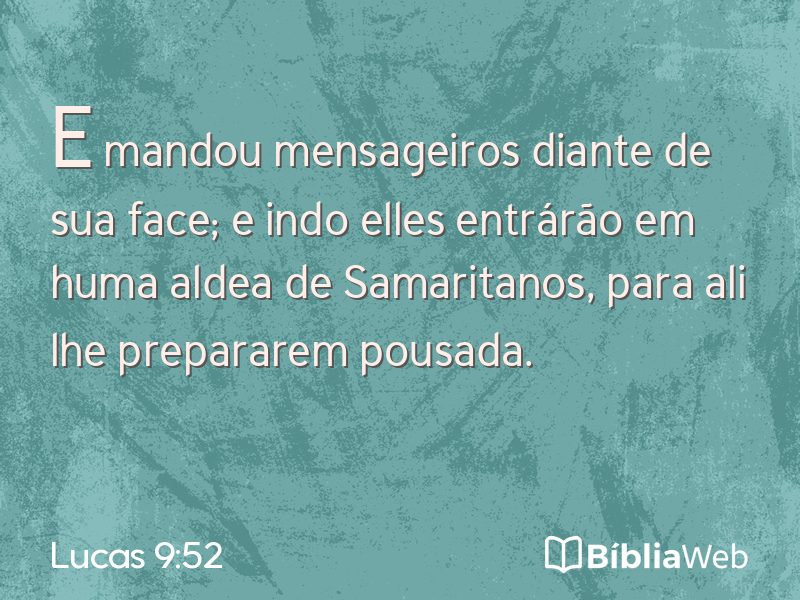 Lucas 9:52 em imagem para compartilhar