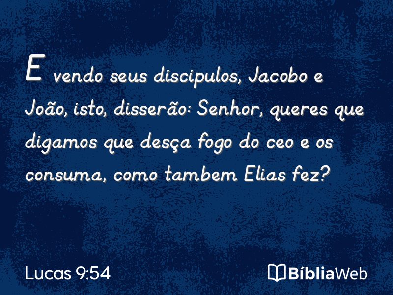 Lucas 9:54 em imagem para compartilhar