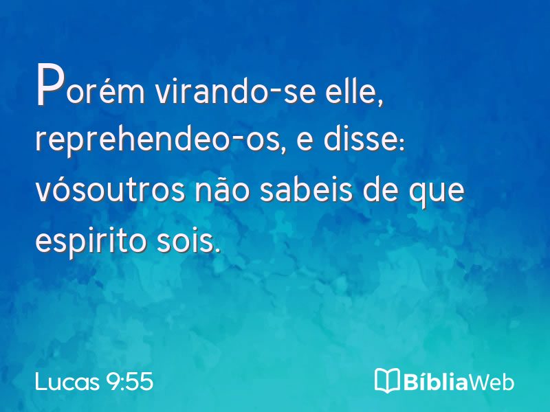 Lucas 9:55 em imagem para compartilhar