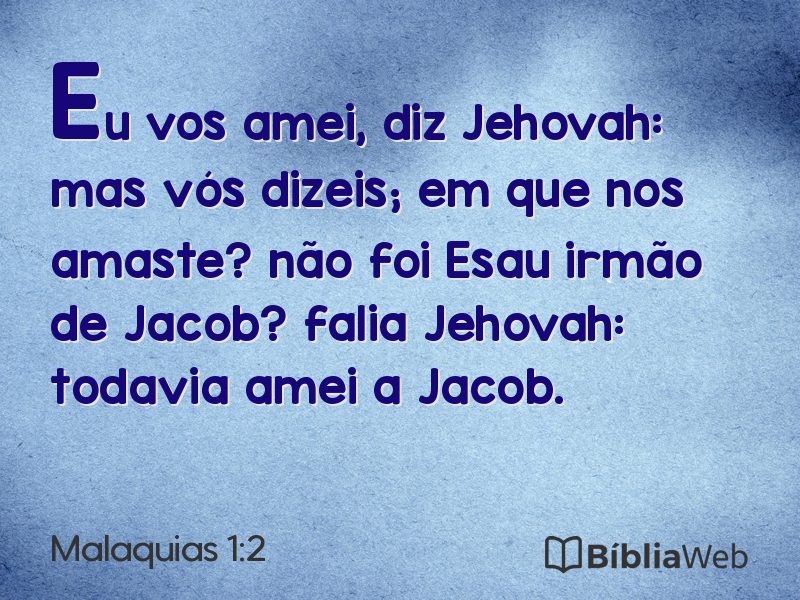 Malaquias 1:2 em imagem para compartilhar