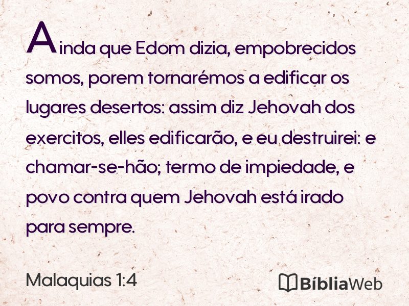 Malaquias 1:4 em imagem para compartilhar