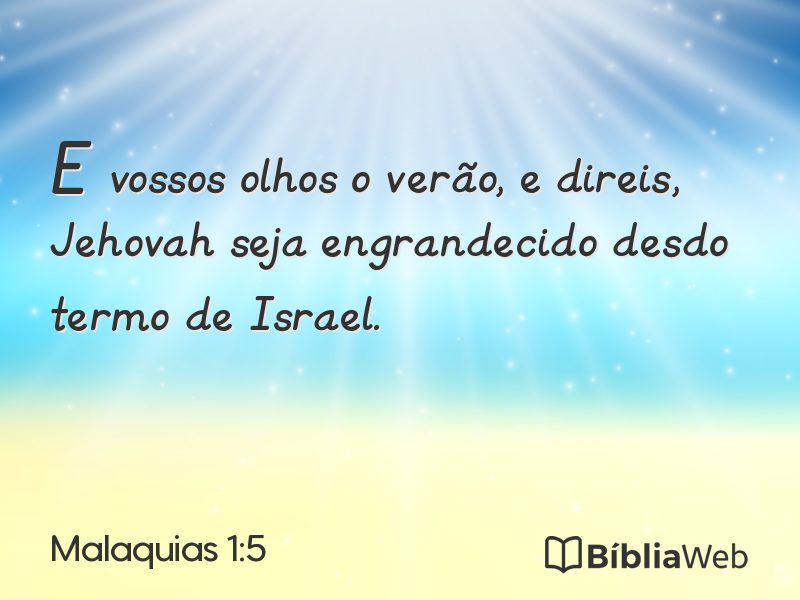 Malaquias 1:5 em imagem para compartilhar