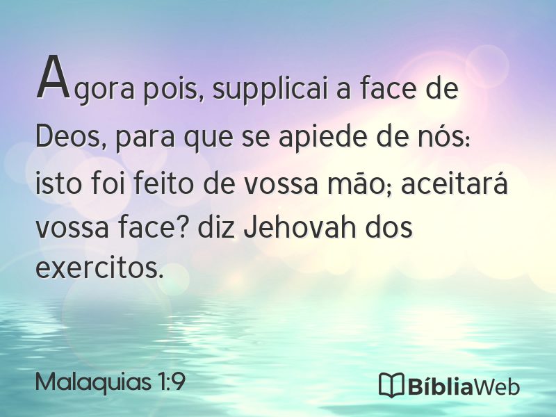 Malaquias 1:9 em imagem para compartilhar