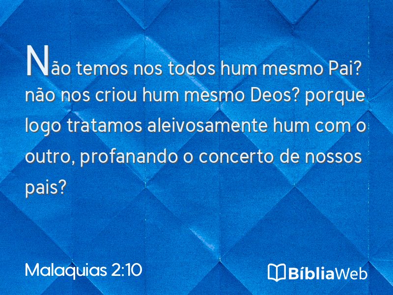 Malaquias 2:10 em imagem para compartilhar