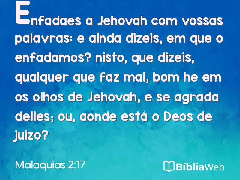 Malaquias 2:17 em imagem para compartilhar