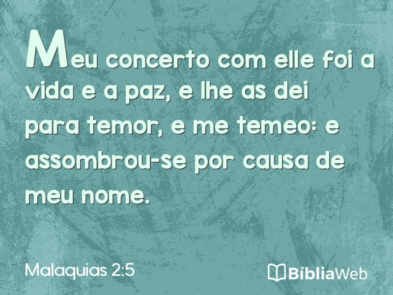 Malaquias 2:5 em imagem para compartilhar