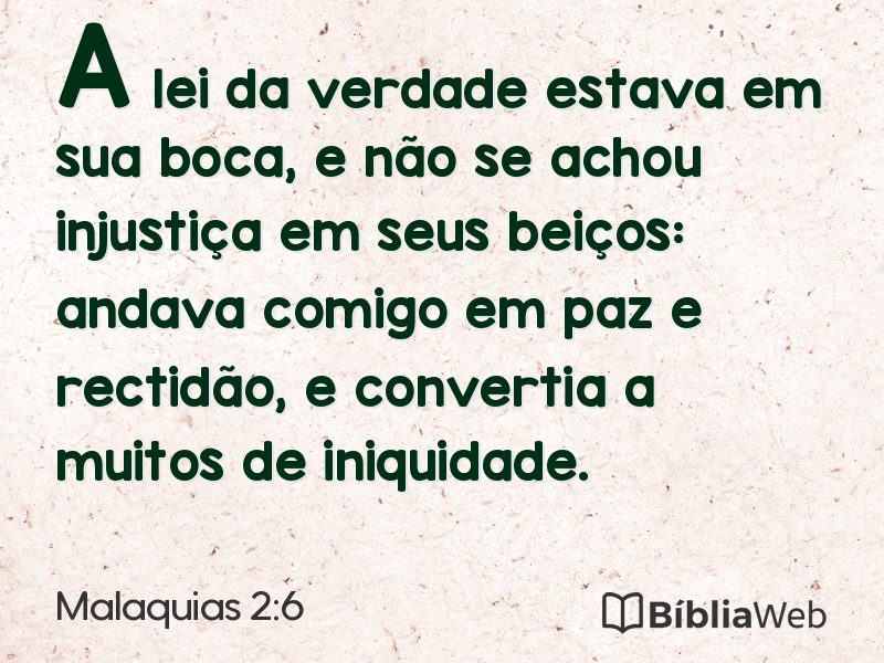Malaquias 2:6 em imagem para compartilhar