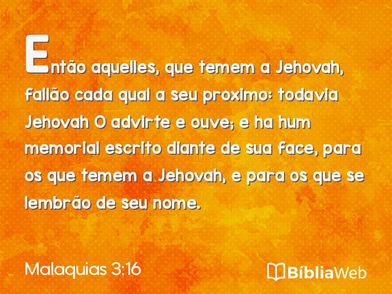 Malaquias 3:16 em imagem para compartilhar