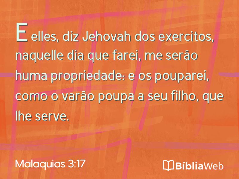 Malaquias 3:17 em imagem para compartilhar