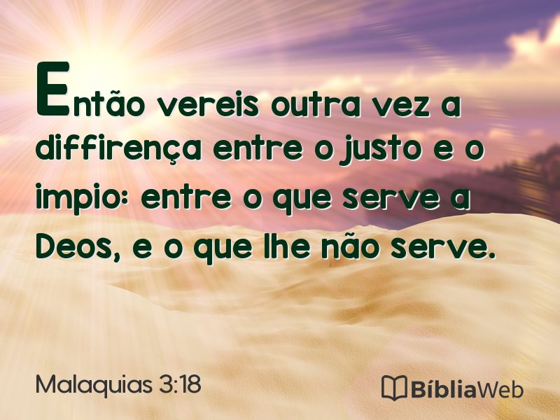 Malaquias 3:18 em imagem para compartilhar